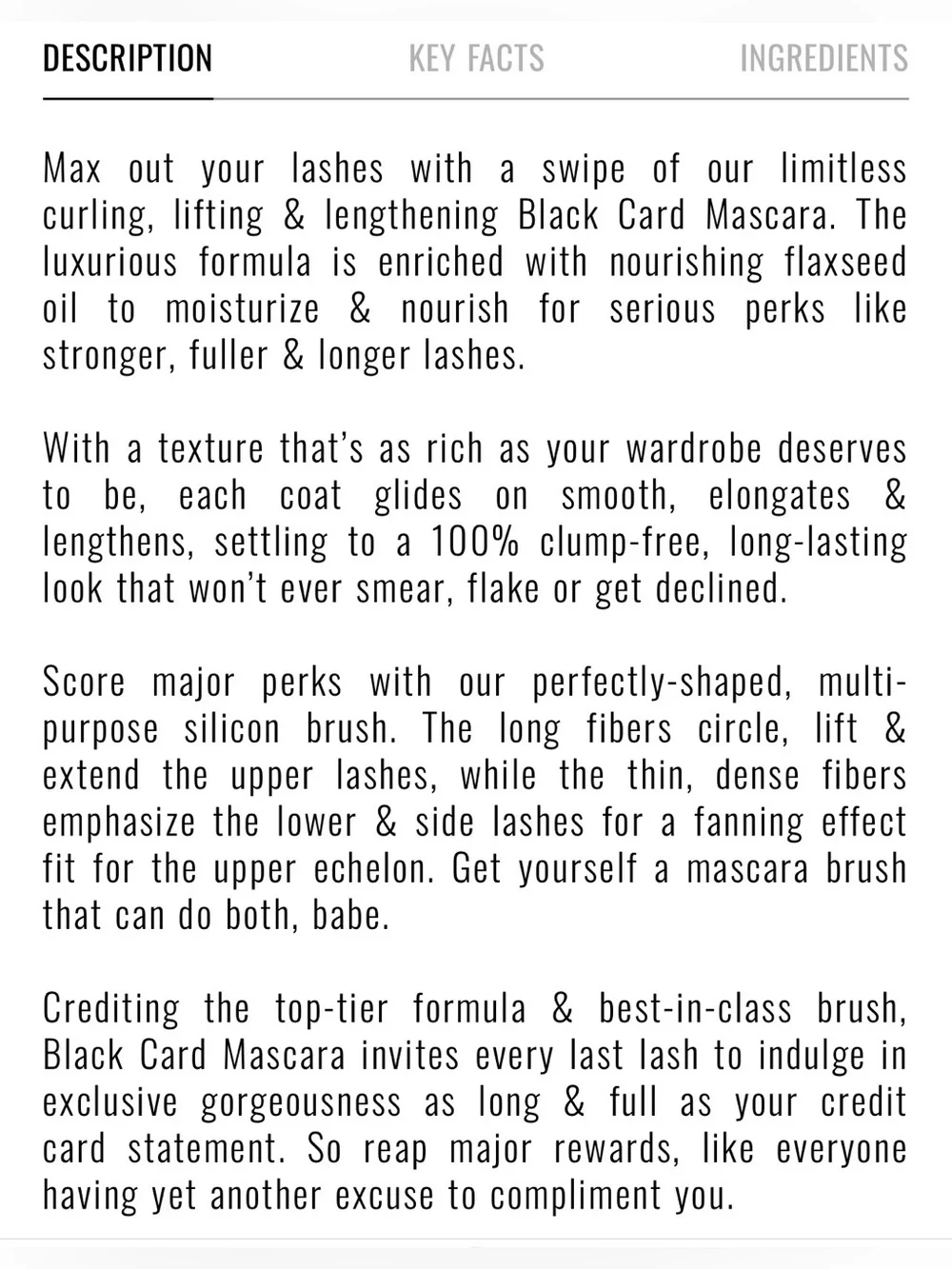 IL Makiage Black Card Mascara